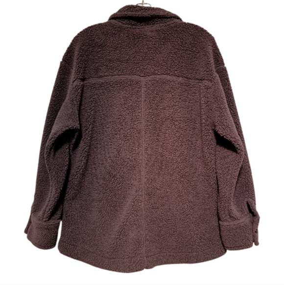 M💜Weatherproof Shacket Plush Teddy Jacket - Deep Purple - Picture 6 of 9